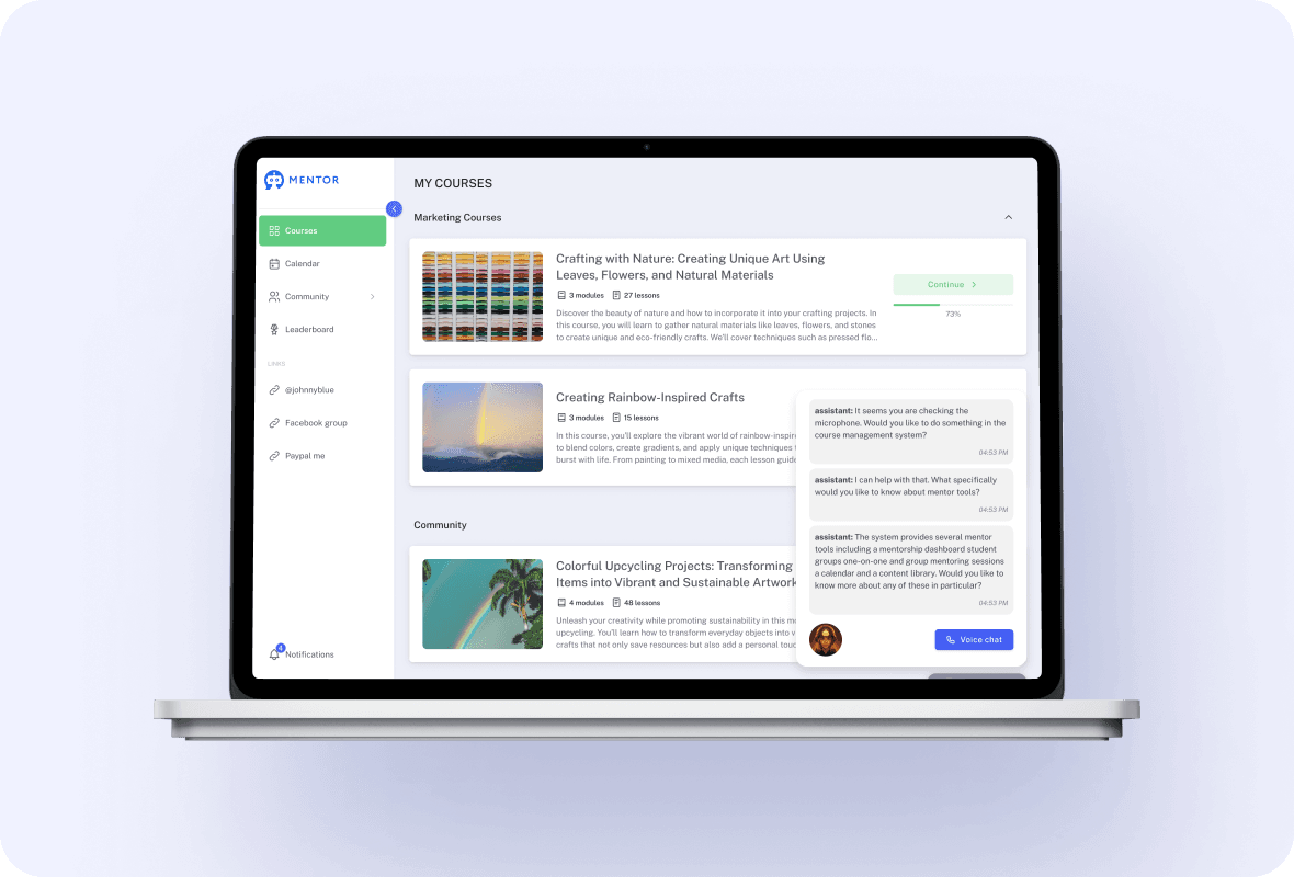 Chat and Audio Assistant for Students