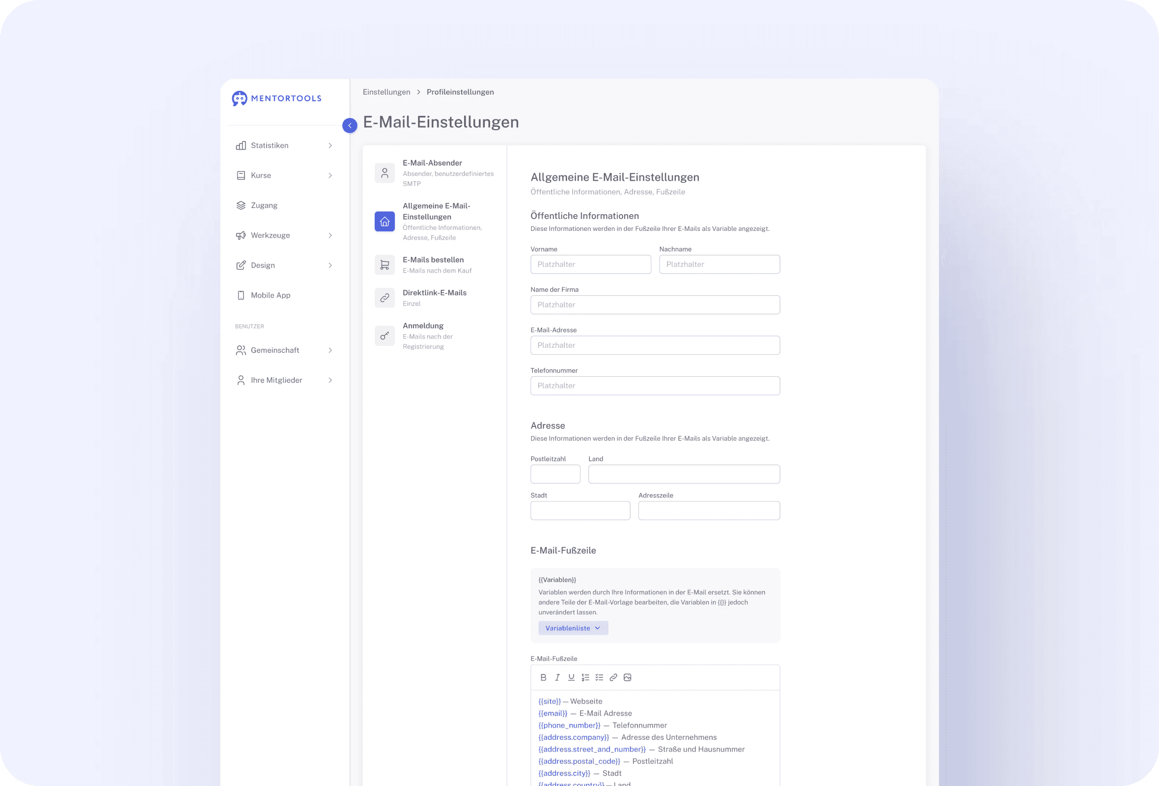 Welcome emails