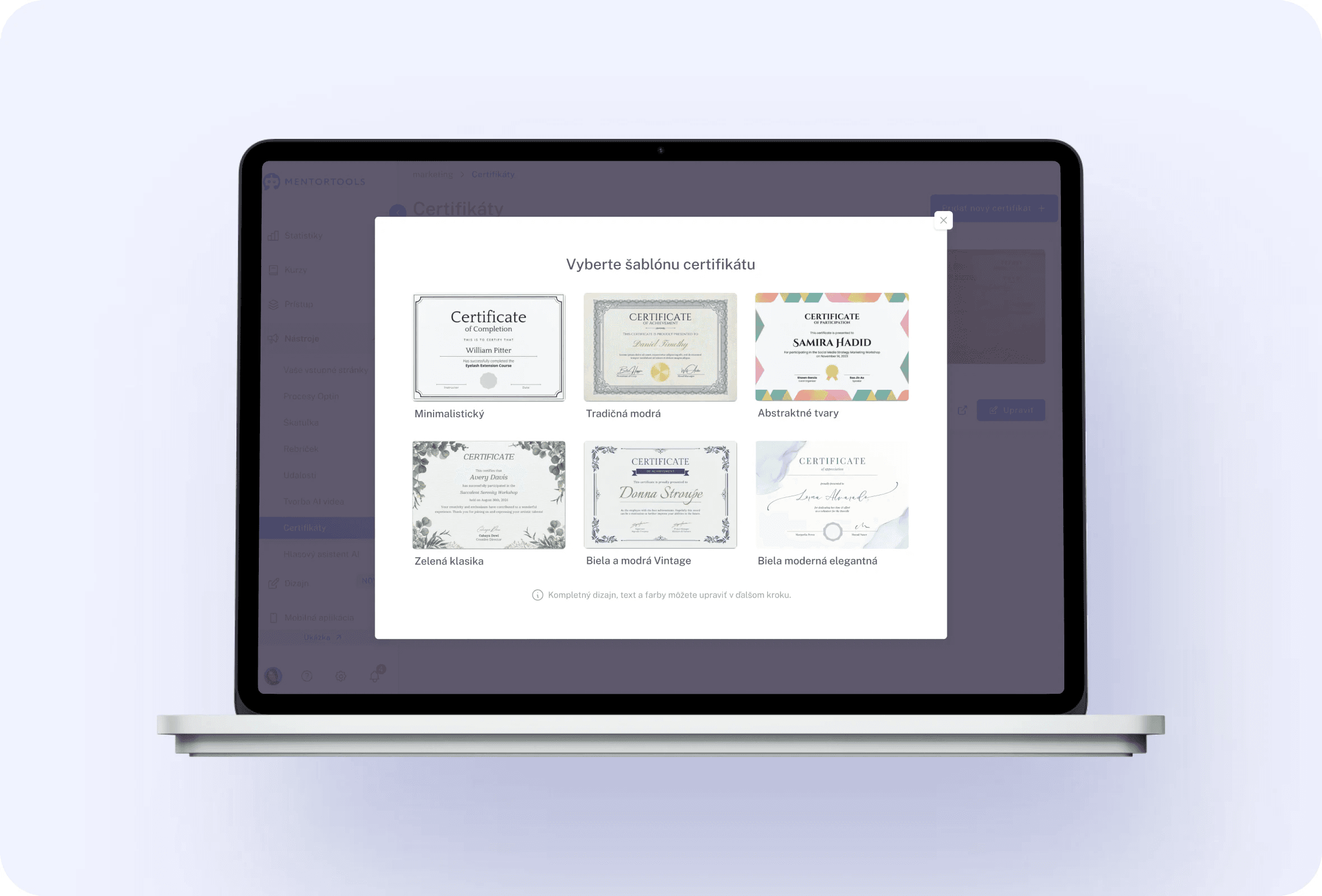 Certificates feature 3