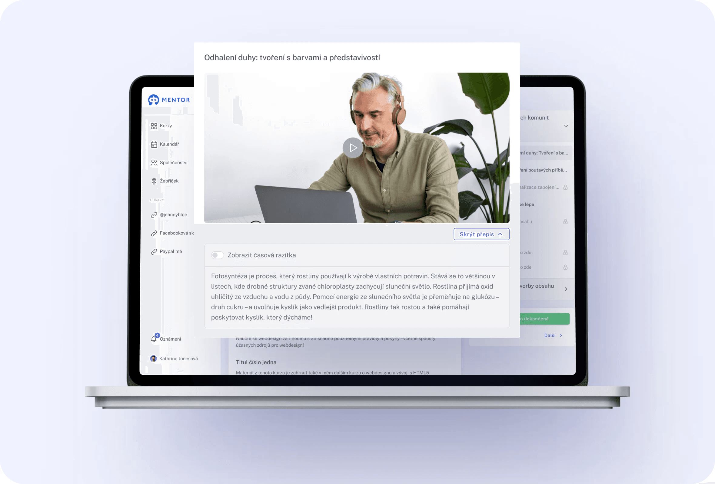 Courses and pages