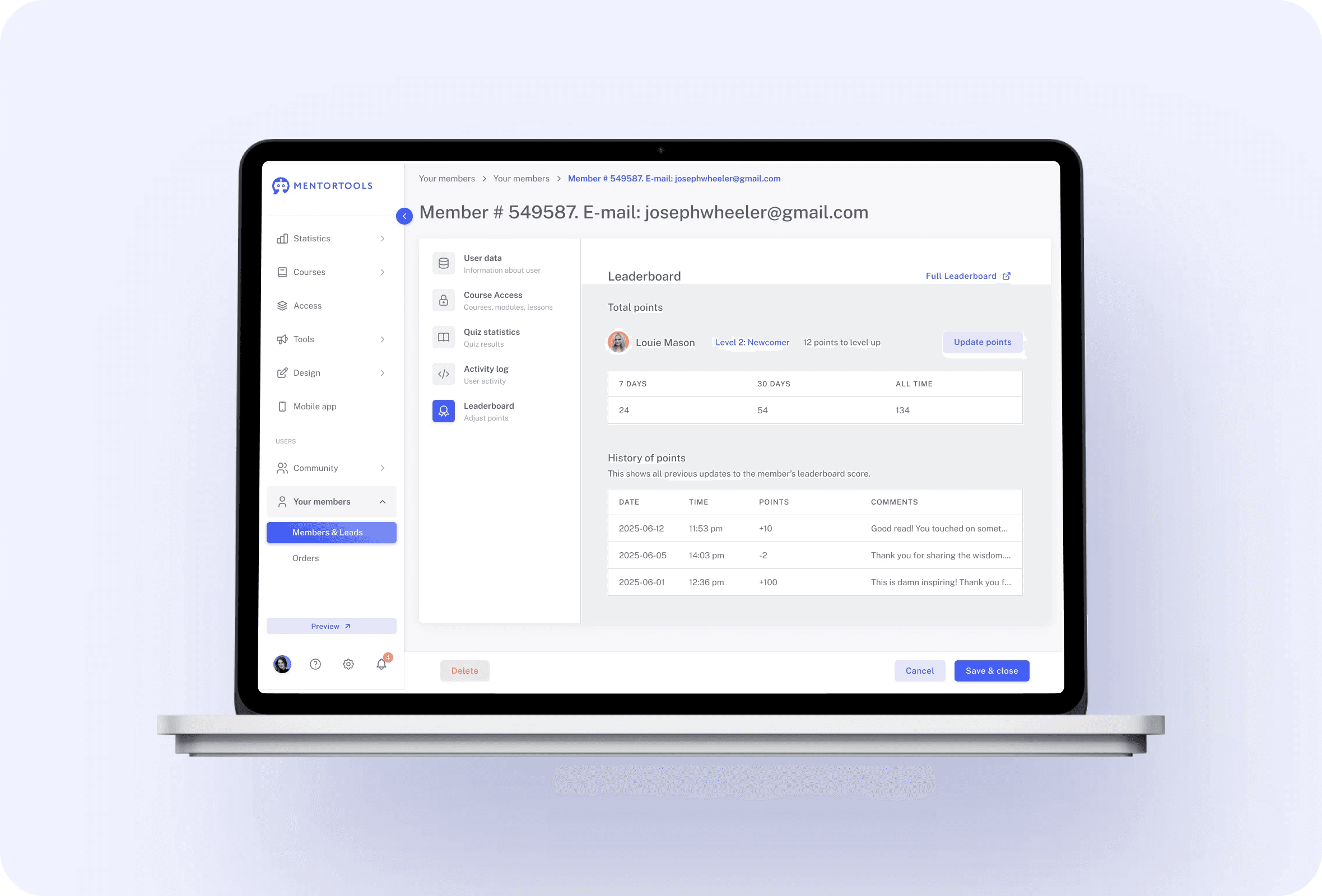 Reporting feature 6