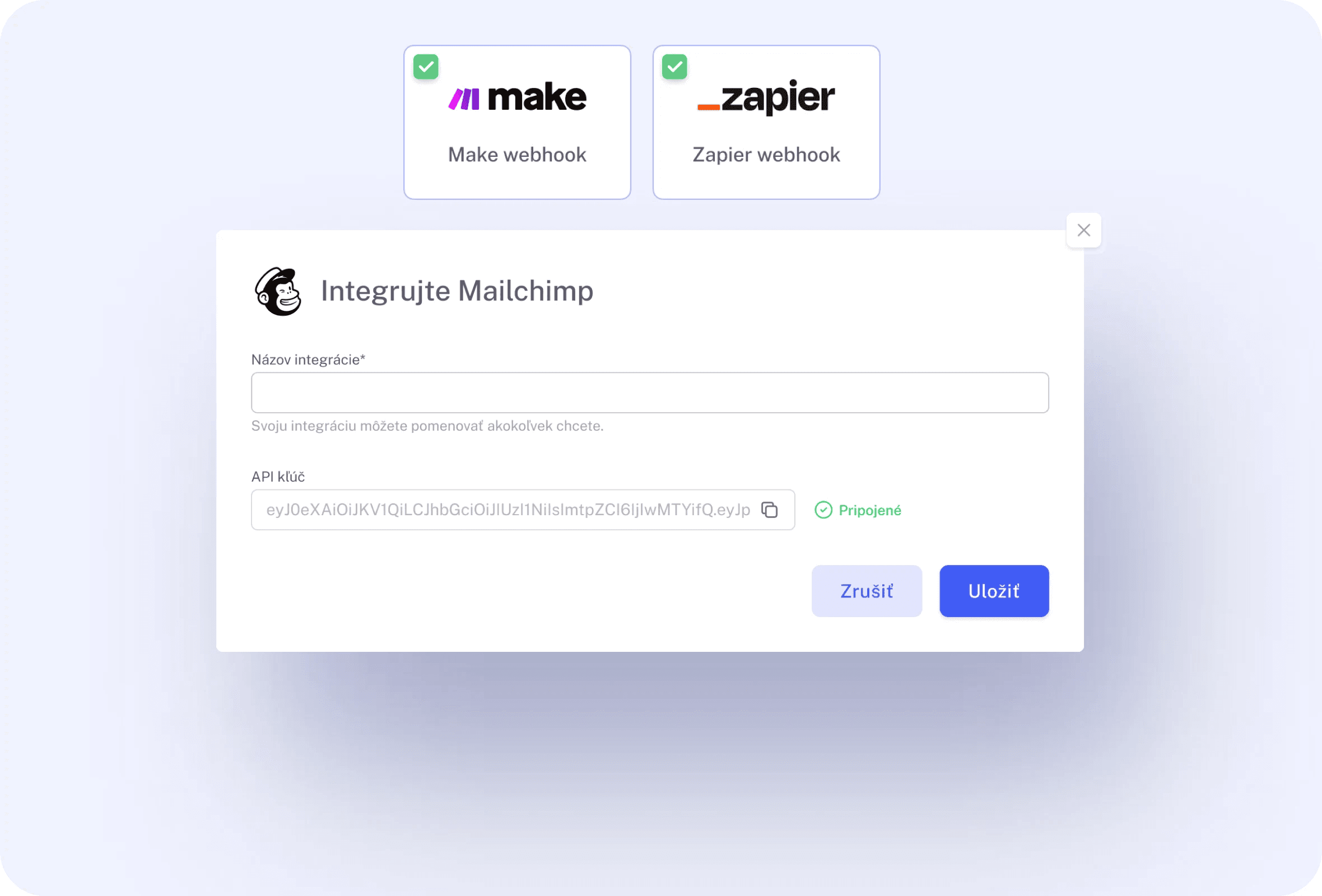 Integrations hub