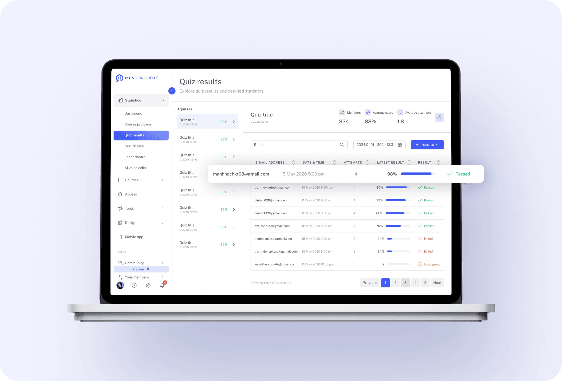Reporting feature 1