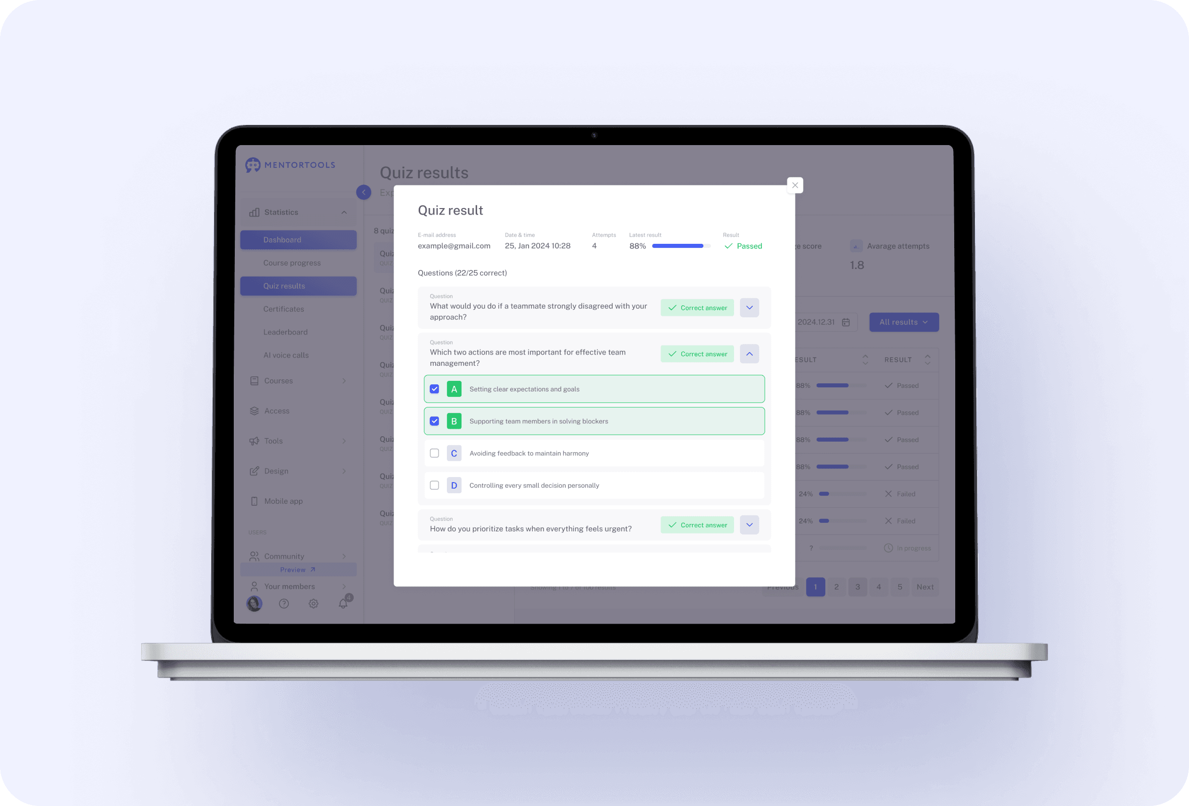 Reporting feature 2