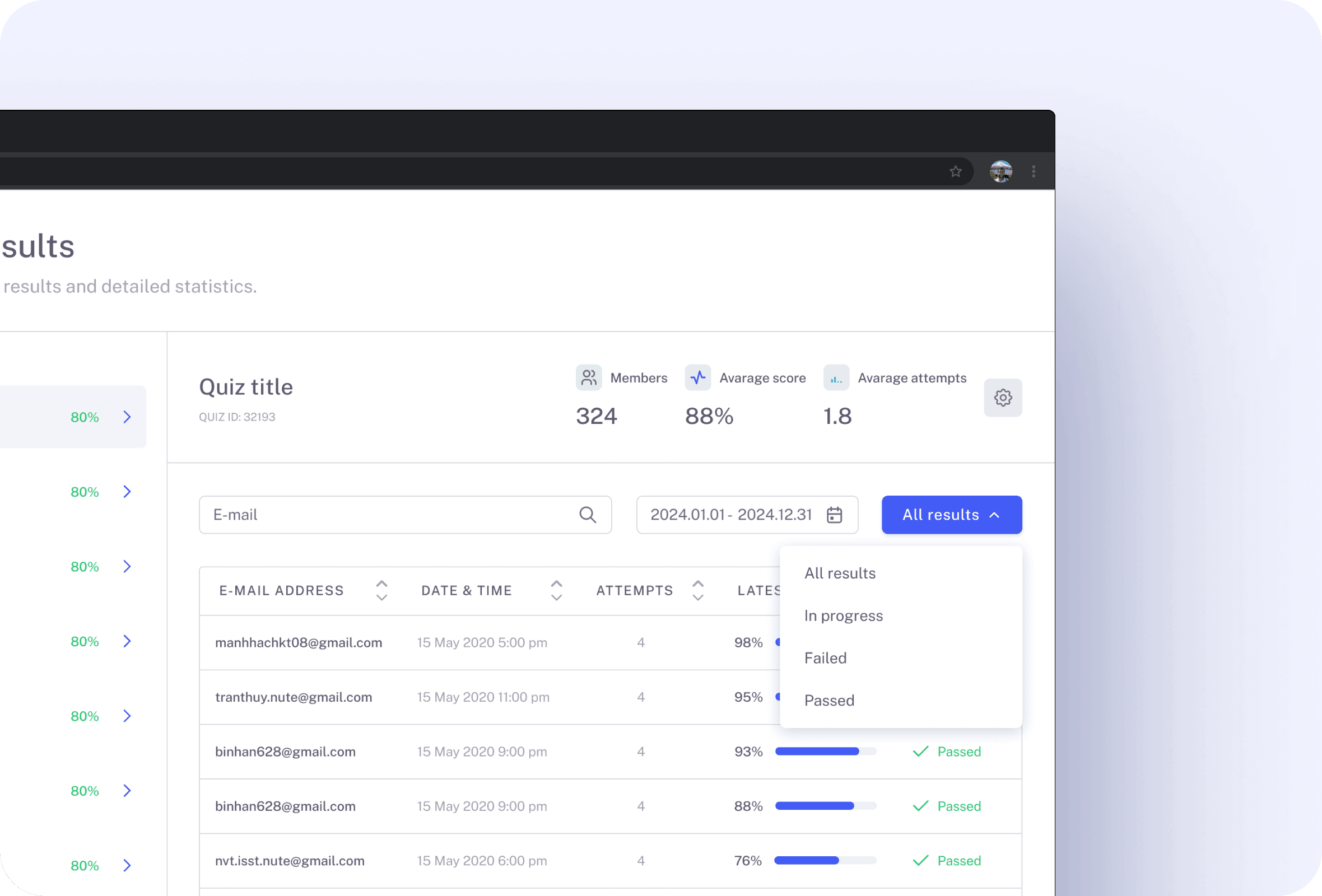Reporting feature 3