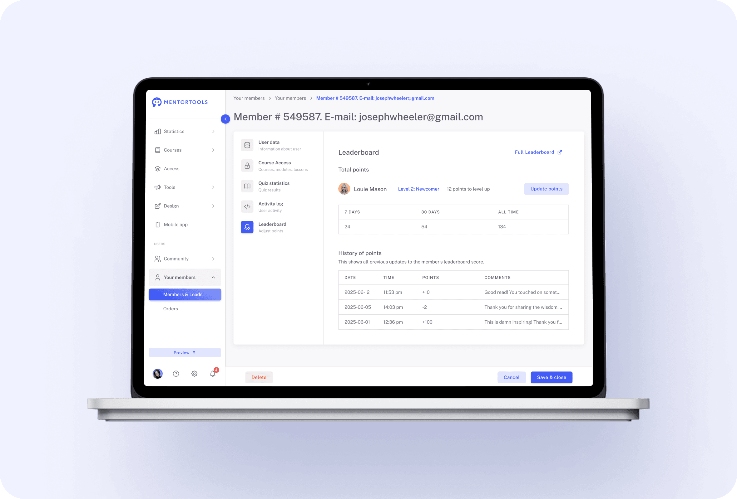 Reporting feature 6